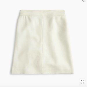 J Crew Double Surge Wool Mini Skirt, Winter White
